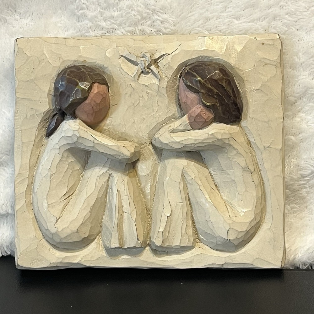 Willow Tree Susan Lordi 2001 Demdaco Friendship Forever True Friends Plaque Tile